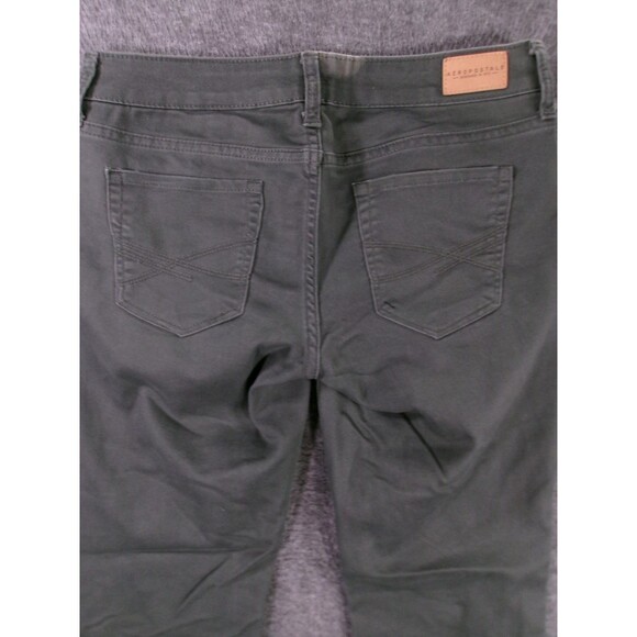 Aeropostale Jeans Women 8 Gray Ankle Jegging Mid Rise Dark Wash Minimal Preppy - Picture 12 of 16